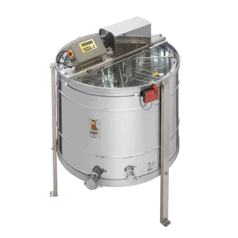 Logar 8-Waben-Selbstwendeschleuder, Kessel 95 cm, Motor 370W, vollelektronisch, Rähmchen 27,5 x 48 cm