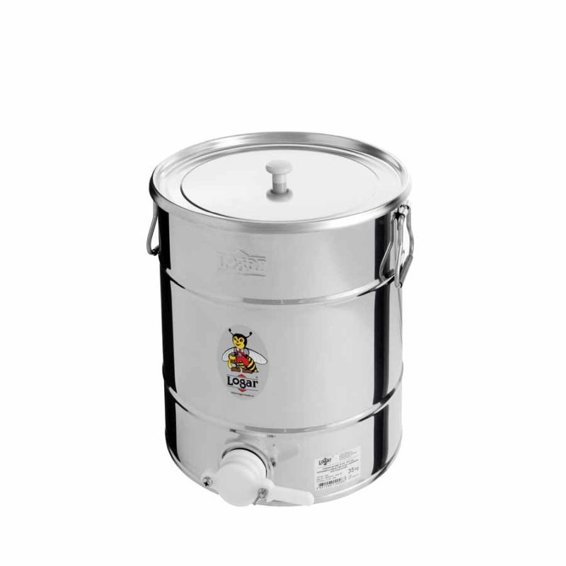 Logar Abfüllbehälter 35 kg, Kunststoffhahn 