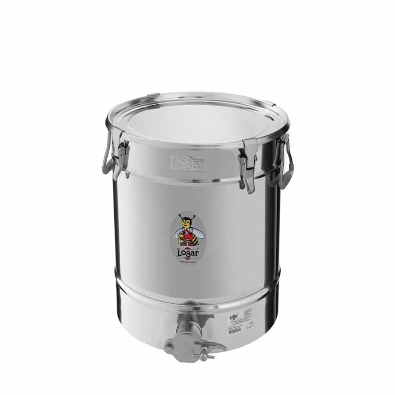 Logar Abfüllbehälter 35 kg mit Schrägboden, 4 Spannverschlüsse