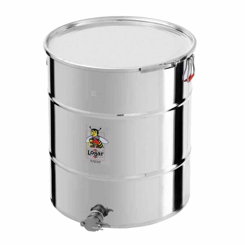 Logar Abfüllbehälter 170 kg mit Spannringverschluss, Edelstahl 